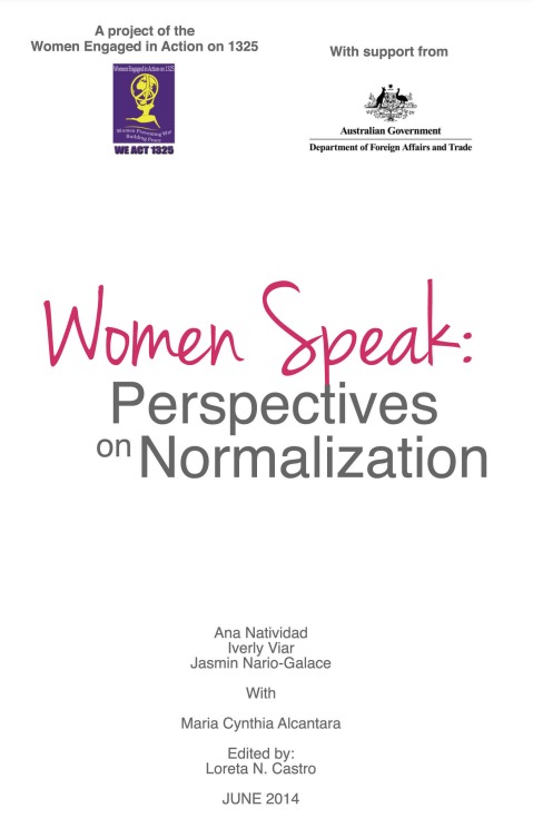 Women Speak Perspectives on Normalization