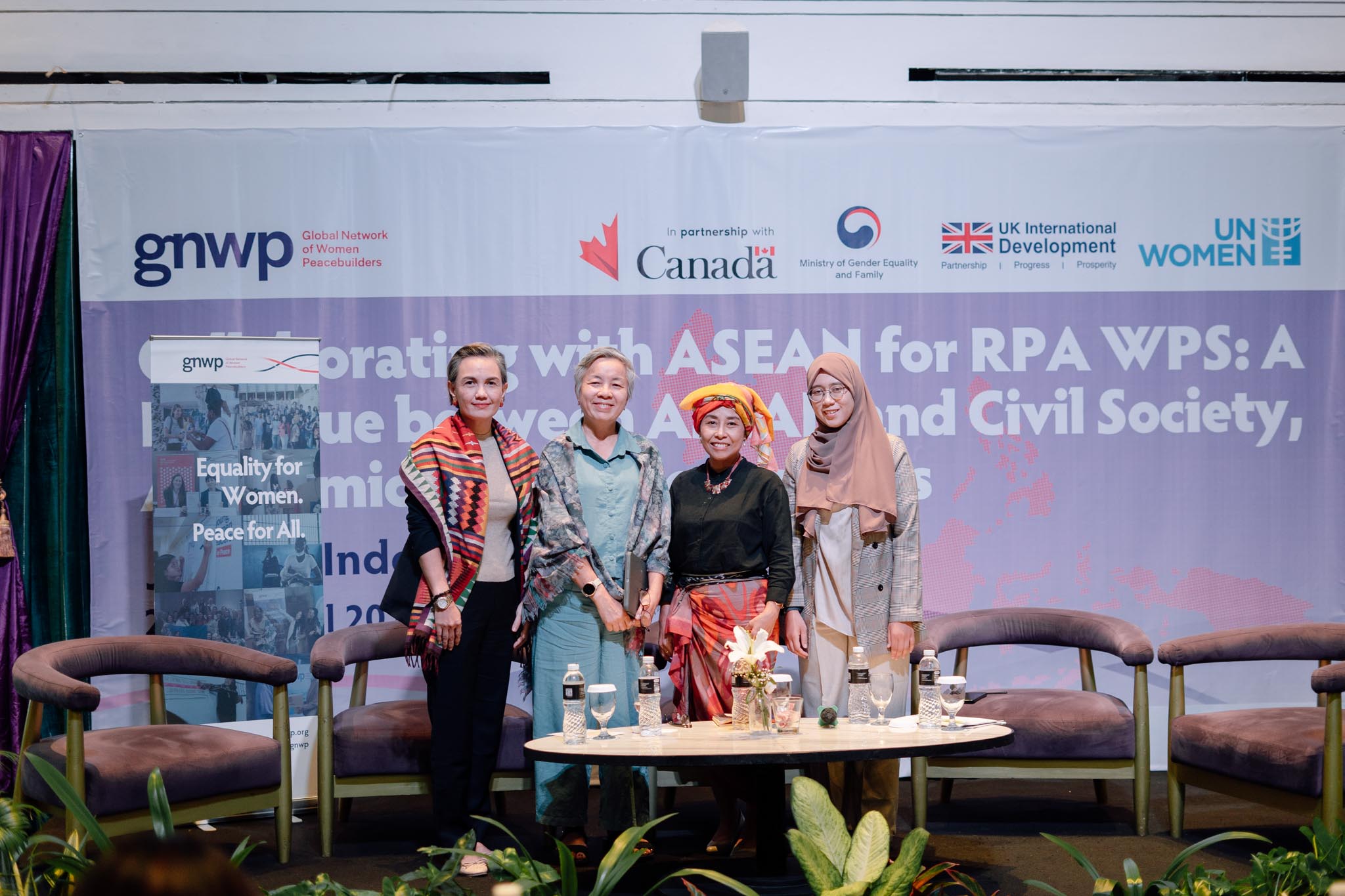 Nguyễn Vân Anh (second from left) and other panelists from Southeast Asian countries at a regional dialogue on Women, Peace and Security in Jakarta last month.