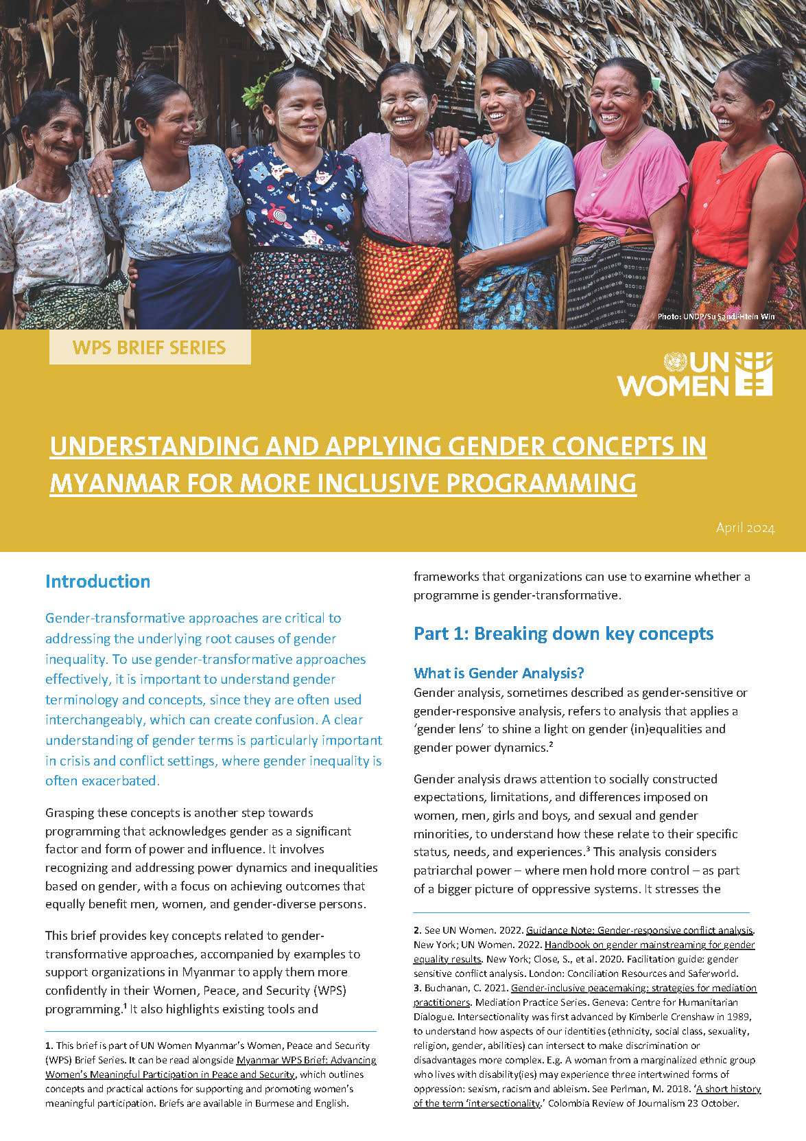 Understanding and applying gender concepts in Myanmar for more ...